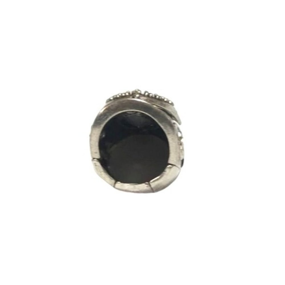 Western Style Full Finger Knuckle Joint Stretch Ring Silver Tone and Rhinestone - Picture 6 of 8